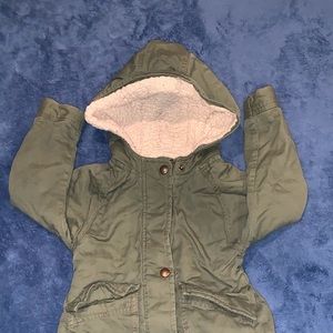 4T olive green coat from old navy